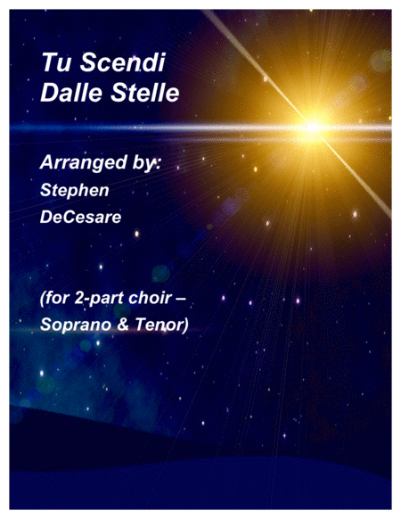 Free Sheet Music Tu Scendi Dalle Stelle For 2 Part Choir Soprano Tenor