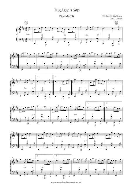 Free Sheet Music Tug Argan Gap