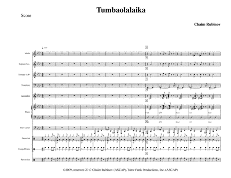 Free Sheet Music Tumbaolalaika