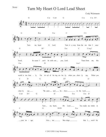 Turn My Heart O Lord Lead Sheet Sheet Music