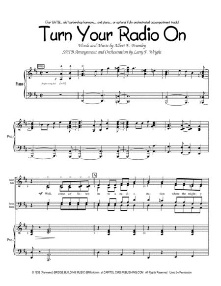 Turn Your Radio On Satb With Piano Sheet Music