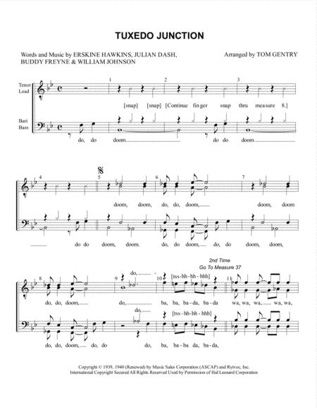 Free Sheet Music Tuxedo Junction Ttbb