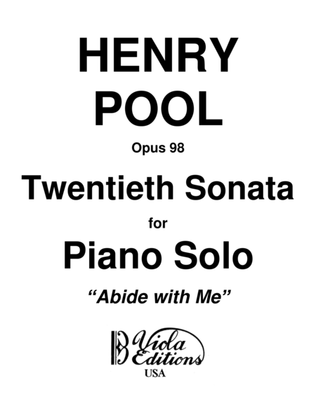 Twentieth Sonata For Piano Solo In C La Sheet Music