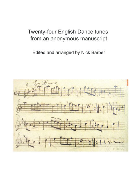 Free Sheet Music Twenty Four English Dance Tunes From An Anonymous Manuscript