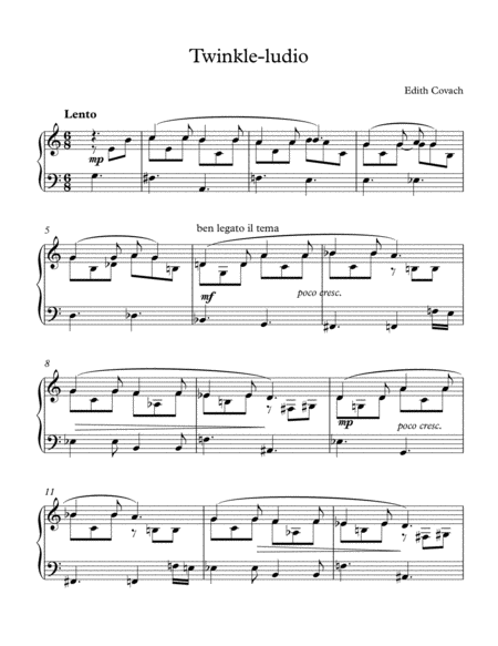 Free Sheet Music Twinkle Ludio