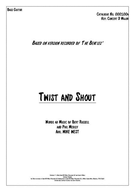 Twist And Shout Bass Guitar Sheet Music