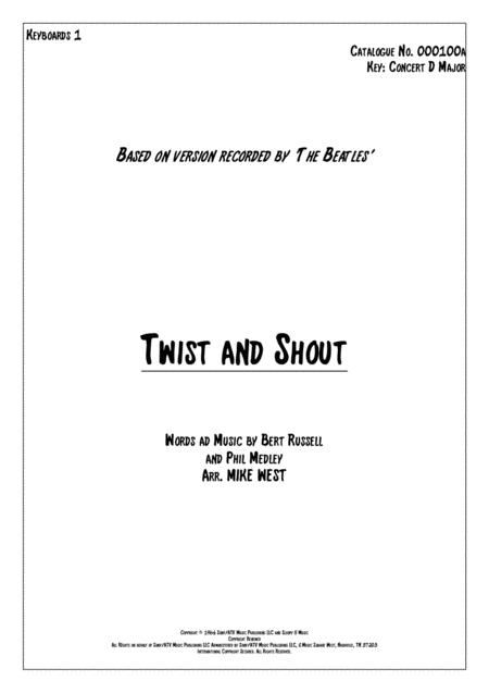 Free Sheet Music Twist And Shout Keyboards 1