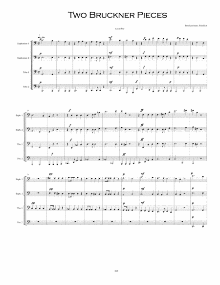 Free Sheet Music Two Bruckner Pieces