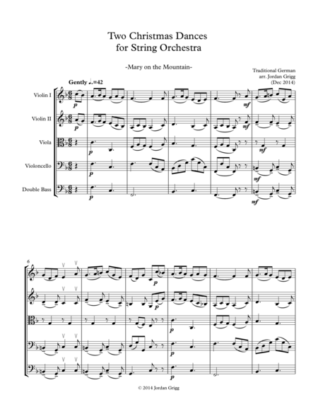 Free Sheet Music Two Christmas Dances For String Orchestra