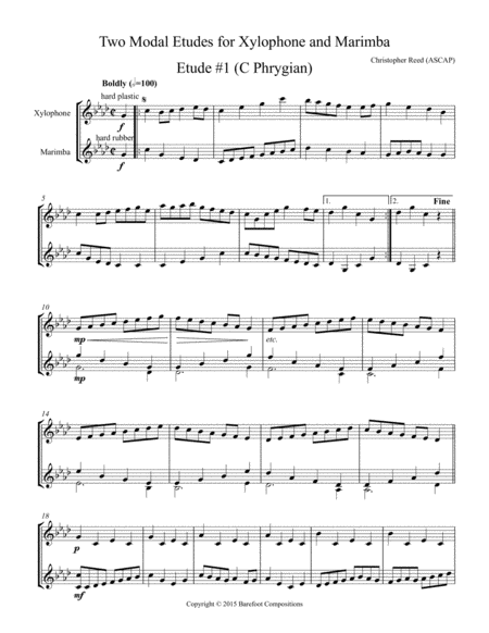 Two Modal Etudes Sheet Music