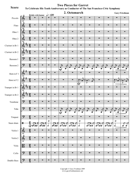 Two Pieces For Garret 2 Octomarch Sheet Music