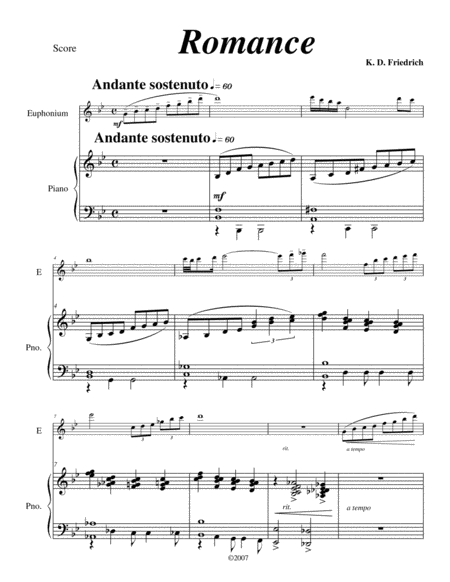 Free Sheet Music Two Romances