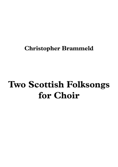 Free Sheet Music Two Scottish Folksongs