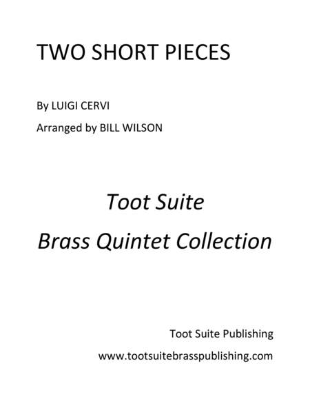 Two Short Pieces Sheet Music