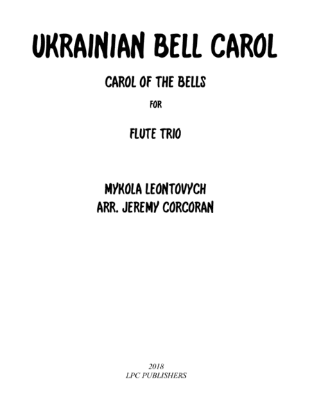 Ukrainian Bell Carol For Three Flutes Sheet Music