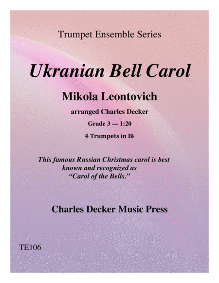 Ukranian Bell Carol For Trumpet Ensemble Sheet Music