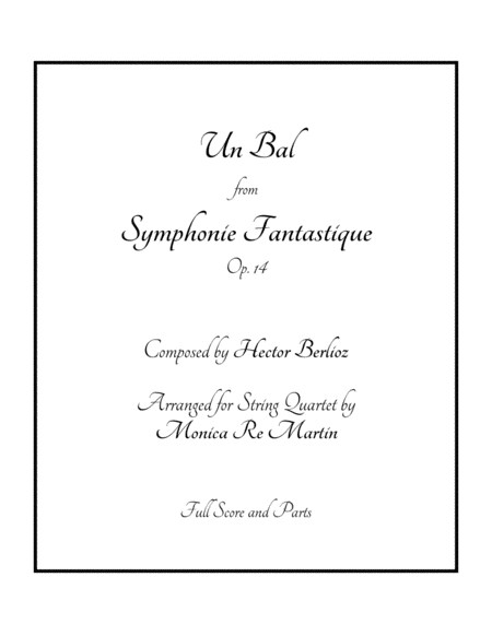 Free Sheet Music Un Bal From Symphonie Fantastique