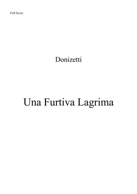 Una Furtiva Lagrima Sheet Music