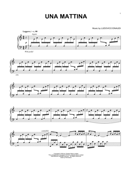 Una Mattina Sheet Music