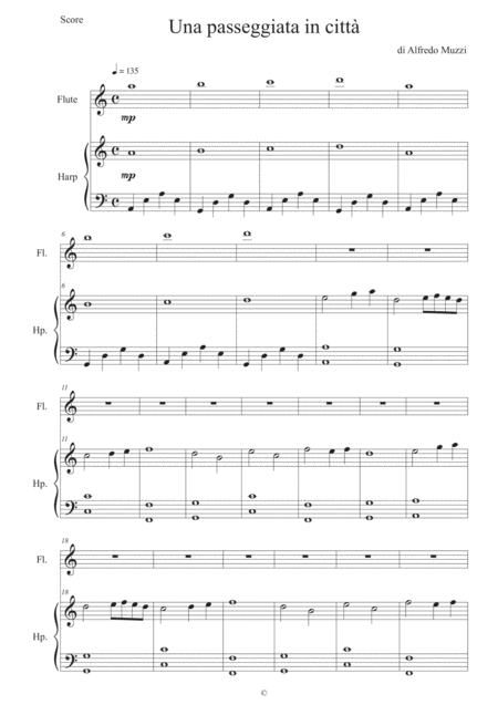 Una Passeggiata In Citt Sheet Music