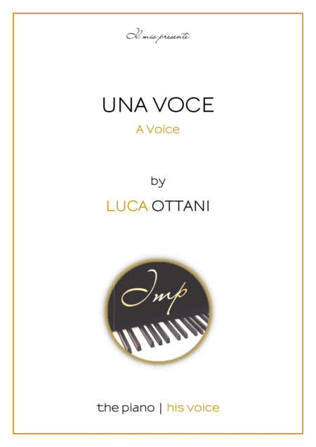 Free Sheet Music Una Voce A Voice Piano Solo Luca Ottani