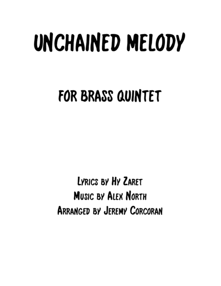 Unchained Melody For Brass Quintet Sheet Music