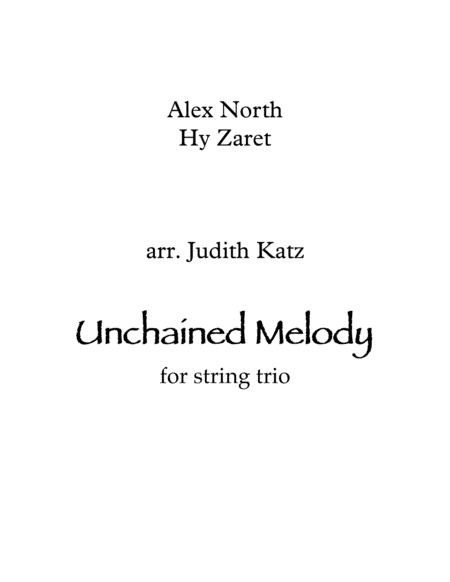 Unchained Melody For String Trio Sheet Music