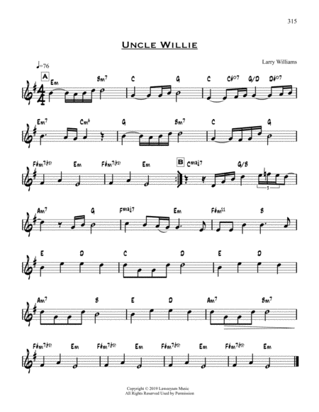 Uncle Willie Sheet Music