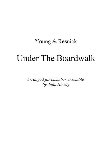 Under The Boardwalk Chamber Ensemble Sheet Music