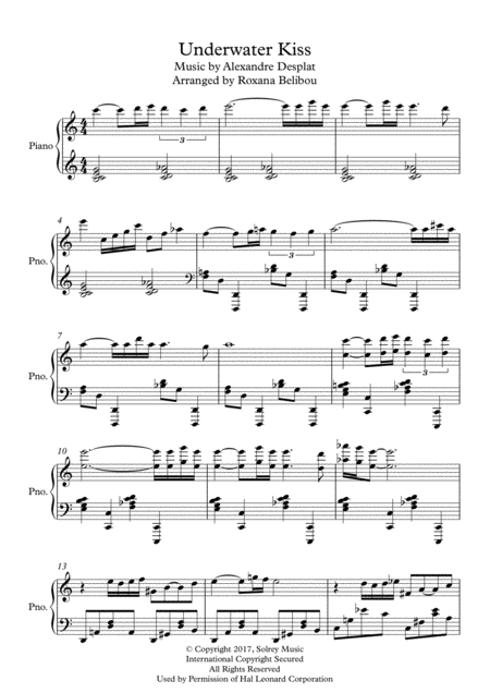 Underwater Kiss Sheet Music