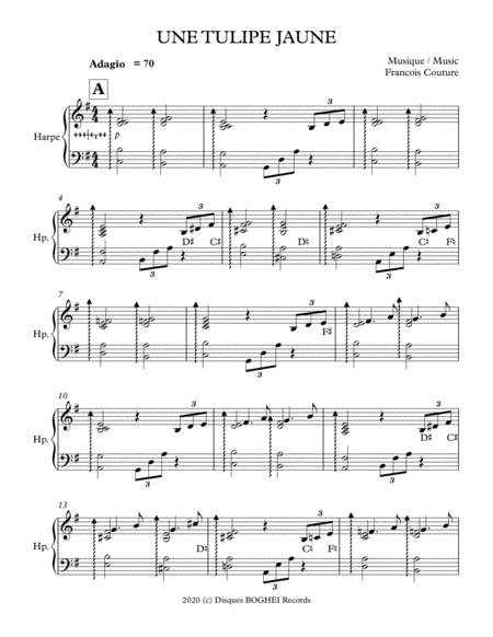 Une Tulipe Jaune Sheet Music