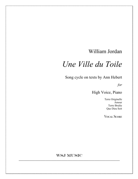 Free Sheet Music Une Ville Du Toile