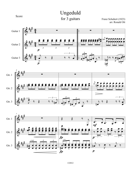 Free Sheet Music Ungeduld