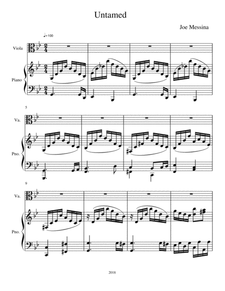 Untamed Sheet Music