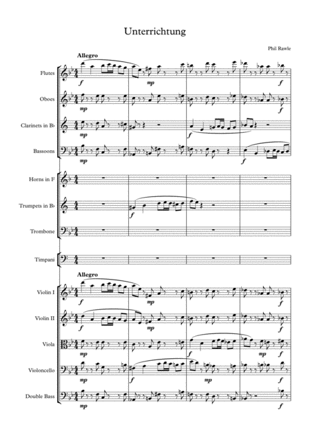 Free Sheet Music Unterrichtung Orchestral