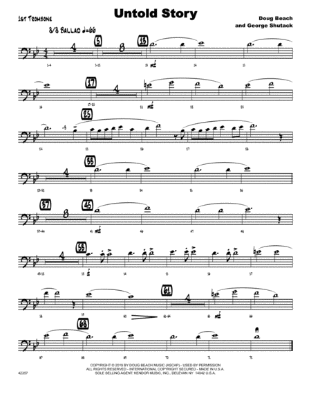 Untold Story 1st Trombone Sheet Music