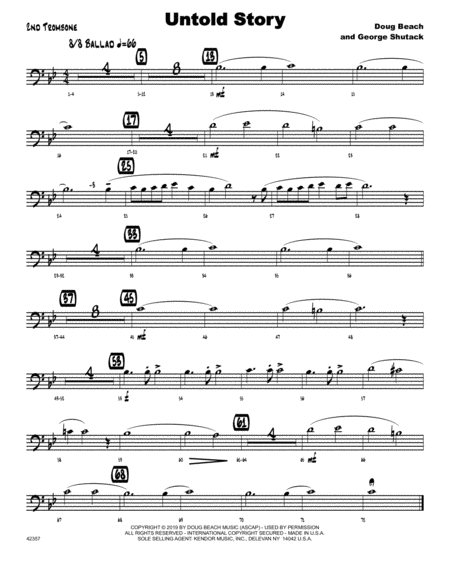 Untold Story 2nd Trombone Sheet Music