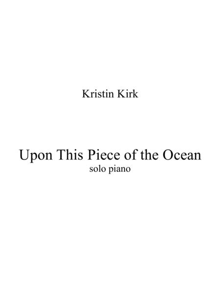 Free Sheet Music Upon This Piece Of The Ocean