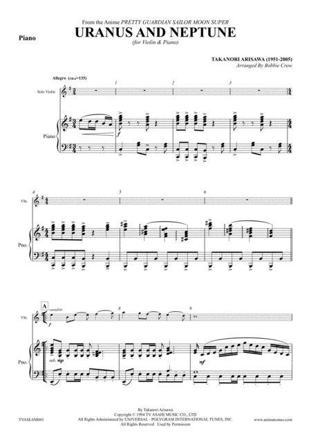 Free Sheet Music Uranus And Neptune