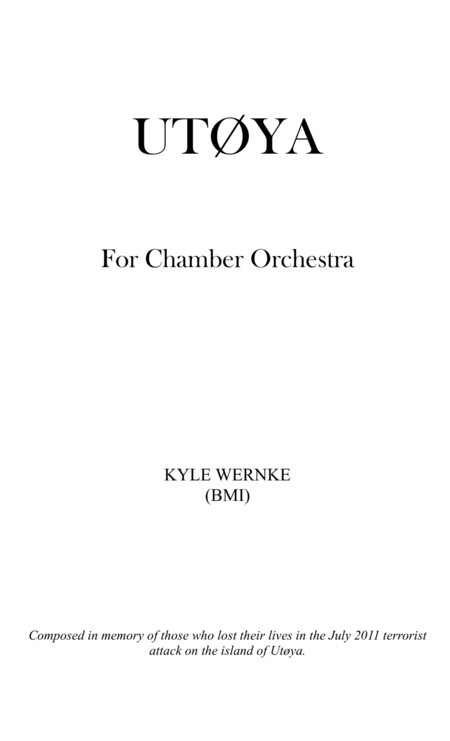 Free Sheet Music Utoya