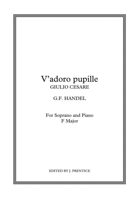 V Adoro Pupile Giulio Cesare F Major Sheet Music