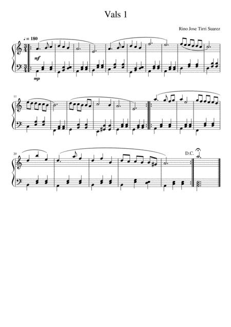 Free Sheet Music Vals 1 Rino Tirri