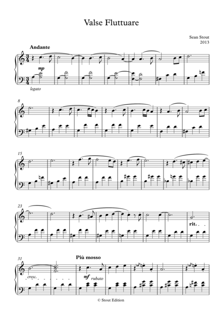 Valse Fluttuare Sheet Music