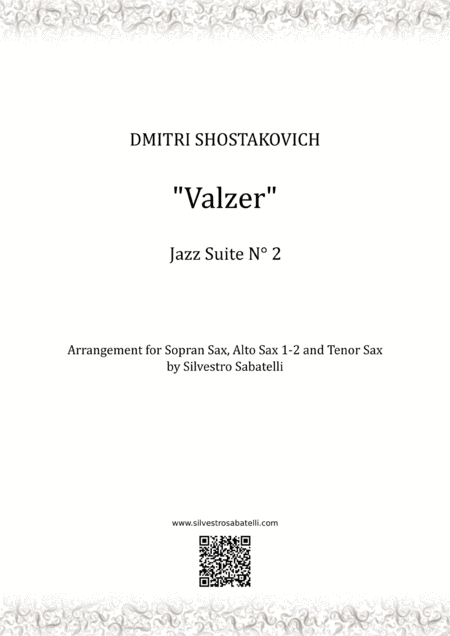 Valzer Jazz Suite N 2 Sheet Music