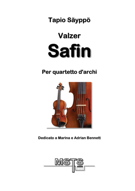 Valzer Safin For String Quartet Valzer Safin Per Quartetto D Archi Sheet Music