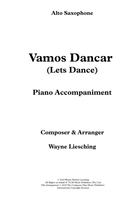 Vamos Dancar Lets Dance Sheet Music