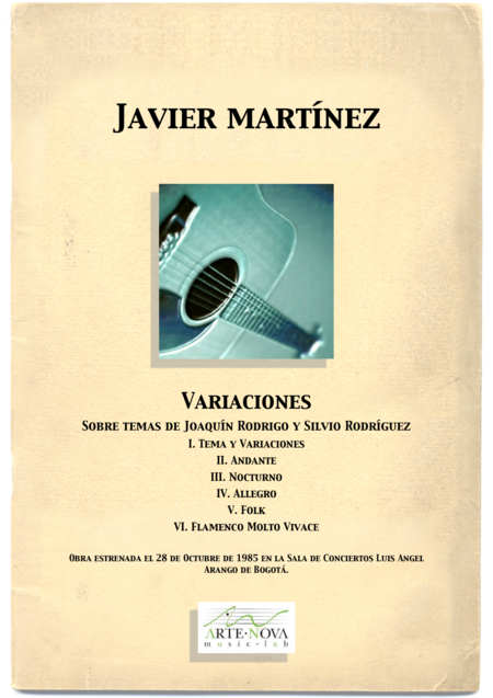 Free Sheet Music Variaciones Sobre Temas De Joaqun Rodrigo Y Silvio Rodrguez