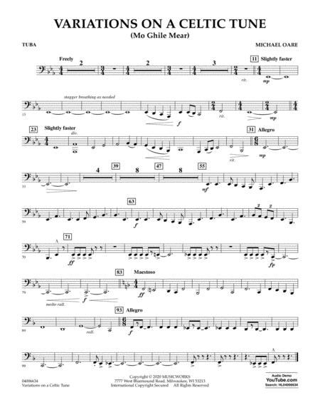 Variations On A Celtic Tune Mo Ghile Mear Tuba Sheet Music