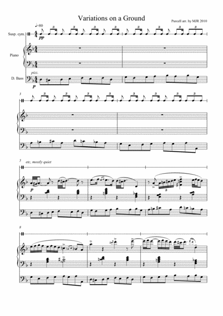 Variations On A Ground Sheet Music