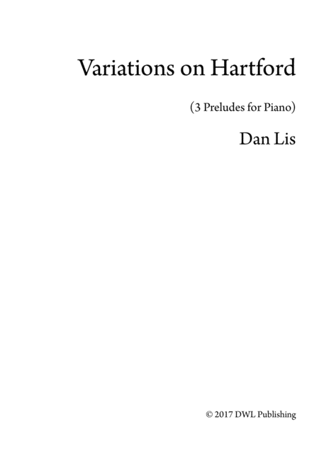 Variations On Hartford 3 Pieces For Piano Sheet Music